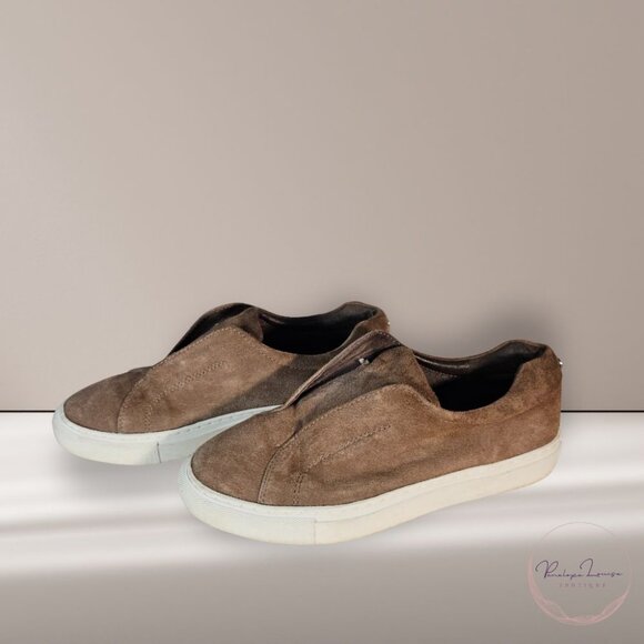 J/Slides NY Suede Slip-On Sneakers | Taupe | Size 6.5 - Picture 1 of 8